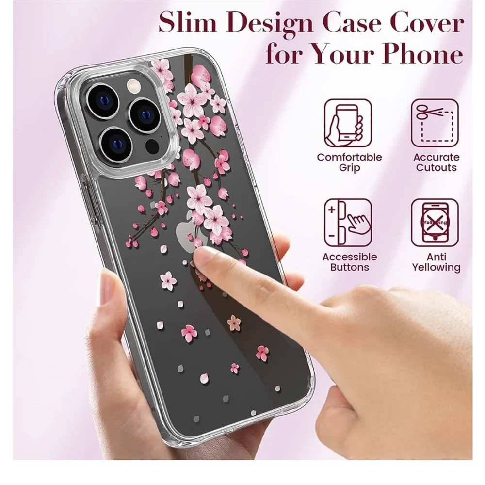 Cherry blossom iPhone 14 case